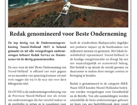 Company news: Redak nominated for Best Company